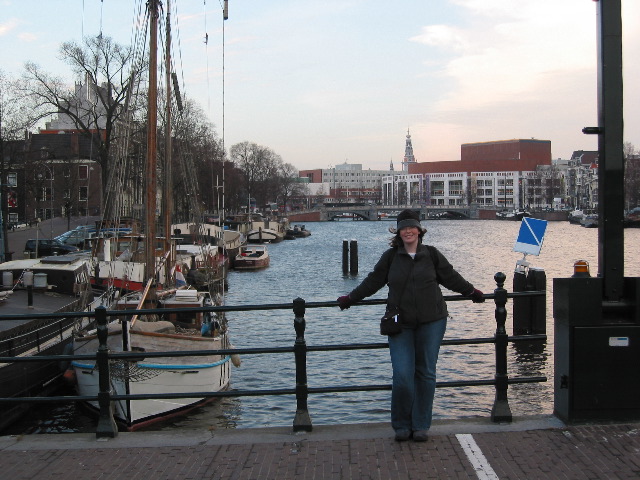 Amstel River behind Liz