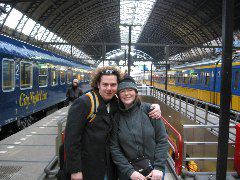 Arrival: Greg and Liz in Centraal Station