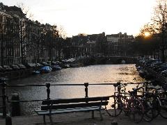 Sunset over the canals