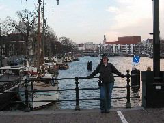 Amstel River behind Liz
