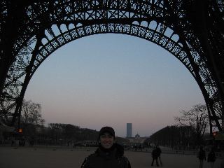 Jon under the Eiffel Tower